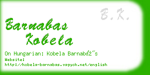 barnabas kobela business card